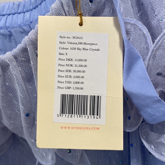 NWT Stine Goya Off-the-Shoulder Gown with Crystals - Picture 8 of 8